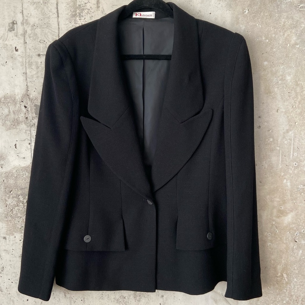 Vintage KL Karl Lagerfeld Wool Blazer